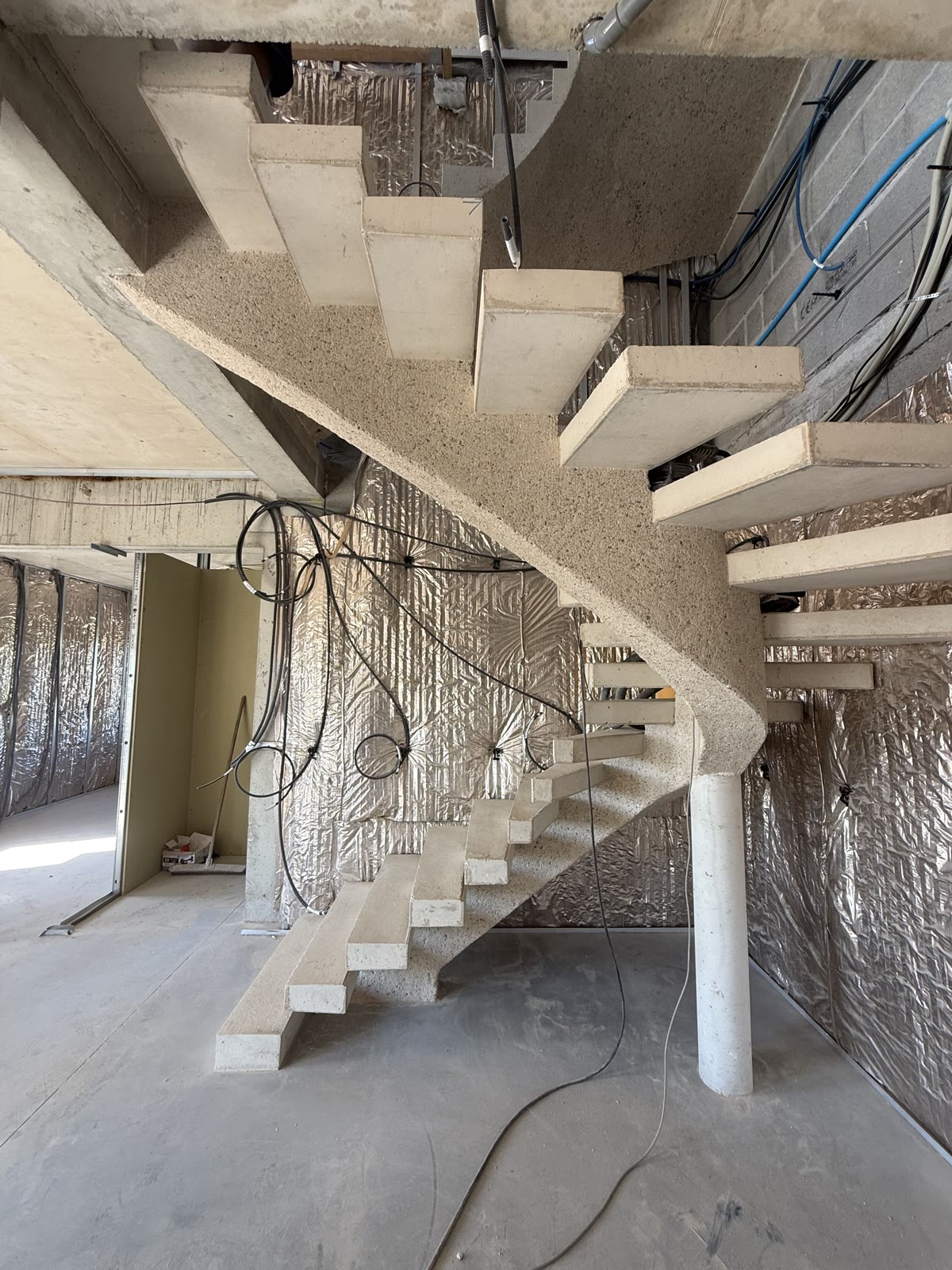 Réalisation d'escalier en béton