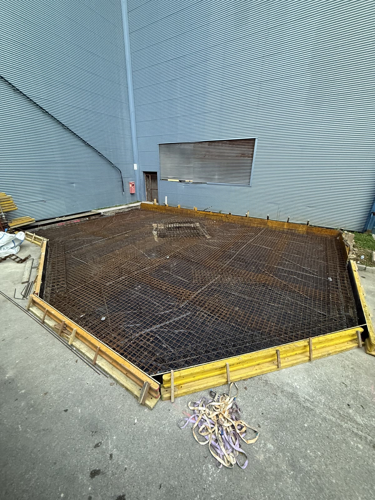 Génie civil, radier béton armé